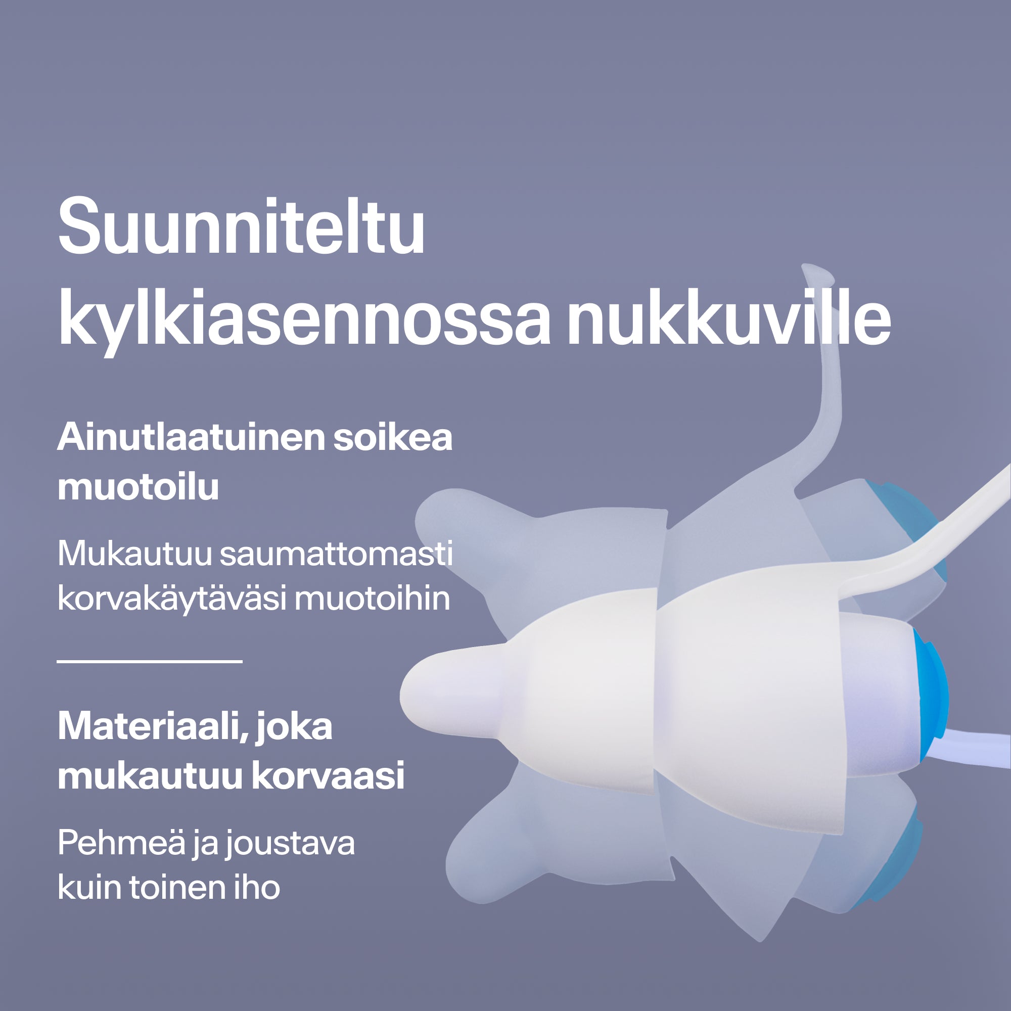 Alpine SleepDeep -korvatulppa, koko M, vaimentaa kuorsausta, naapuri- ja liikennemelua 27 dB, herätyskello kuuluu silti