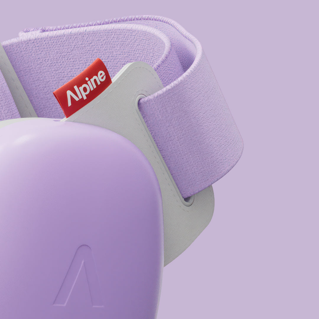 Close-up muffy baby in dawn-purple 