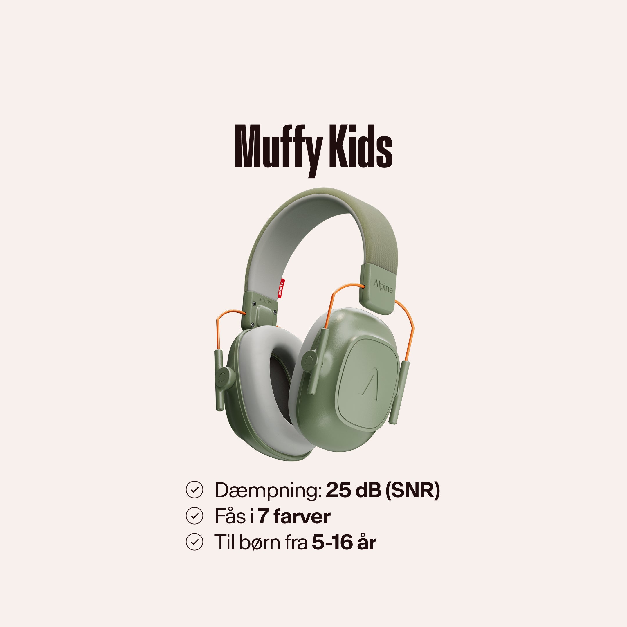 Alpine Muffy Kids høreværn med teksten &