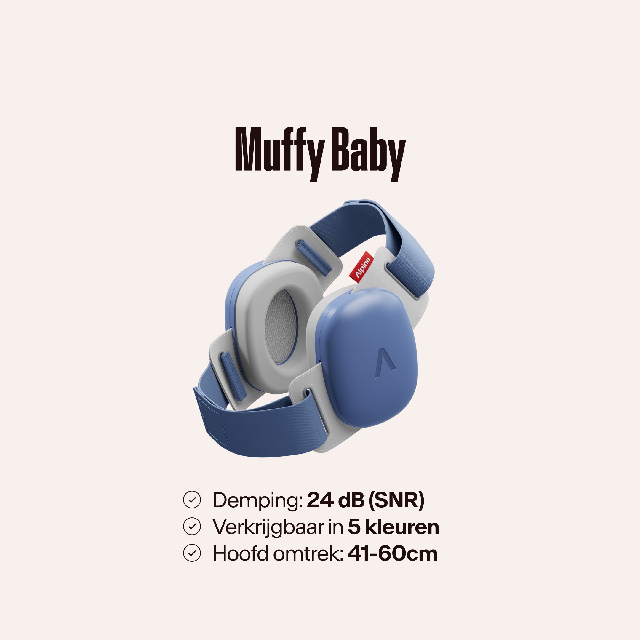 Alpine Muffy Baby oorkappen met de tekst &