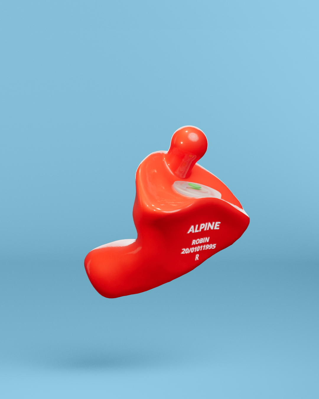 alpine partyplug op maat oordoppen  rood 