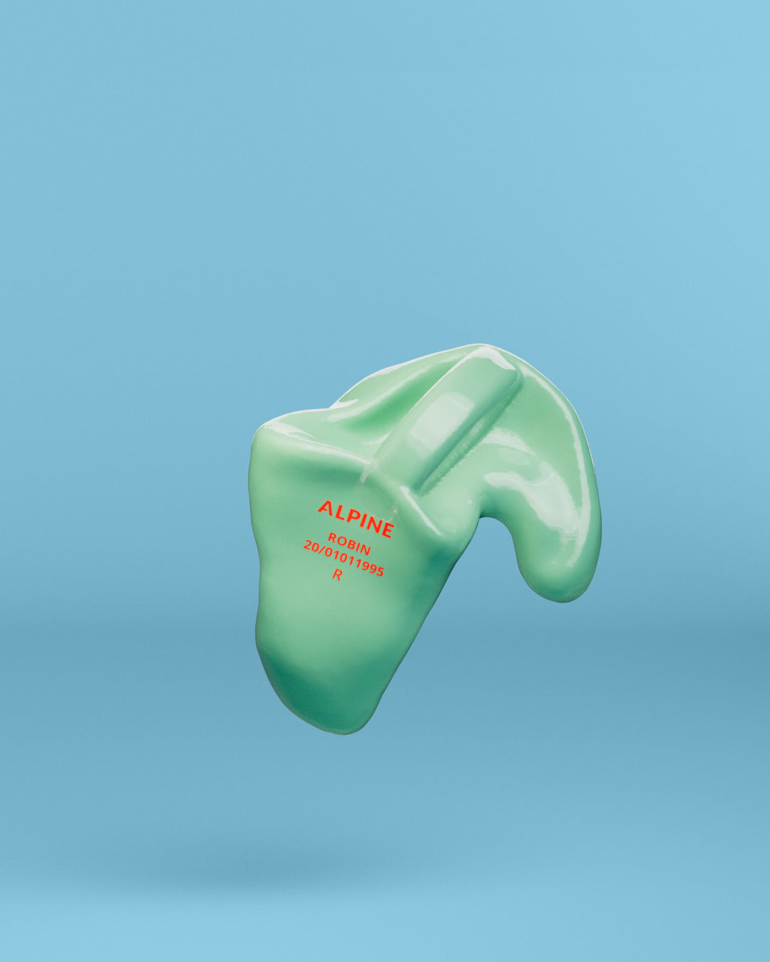 Alpine swimsafe op maat oordoppen  neon groen 