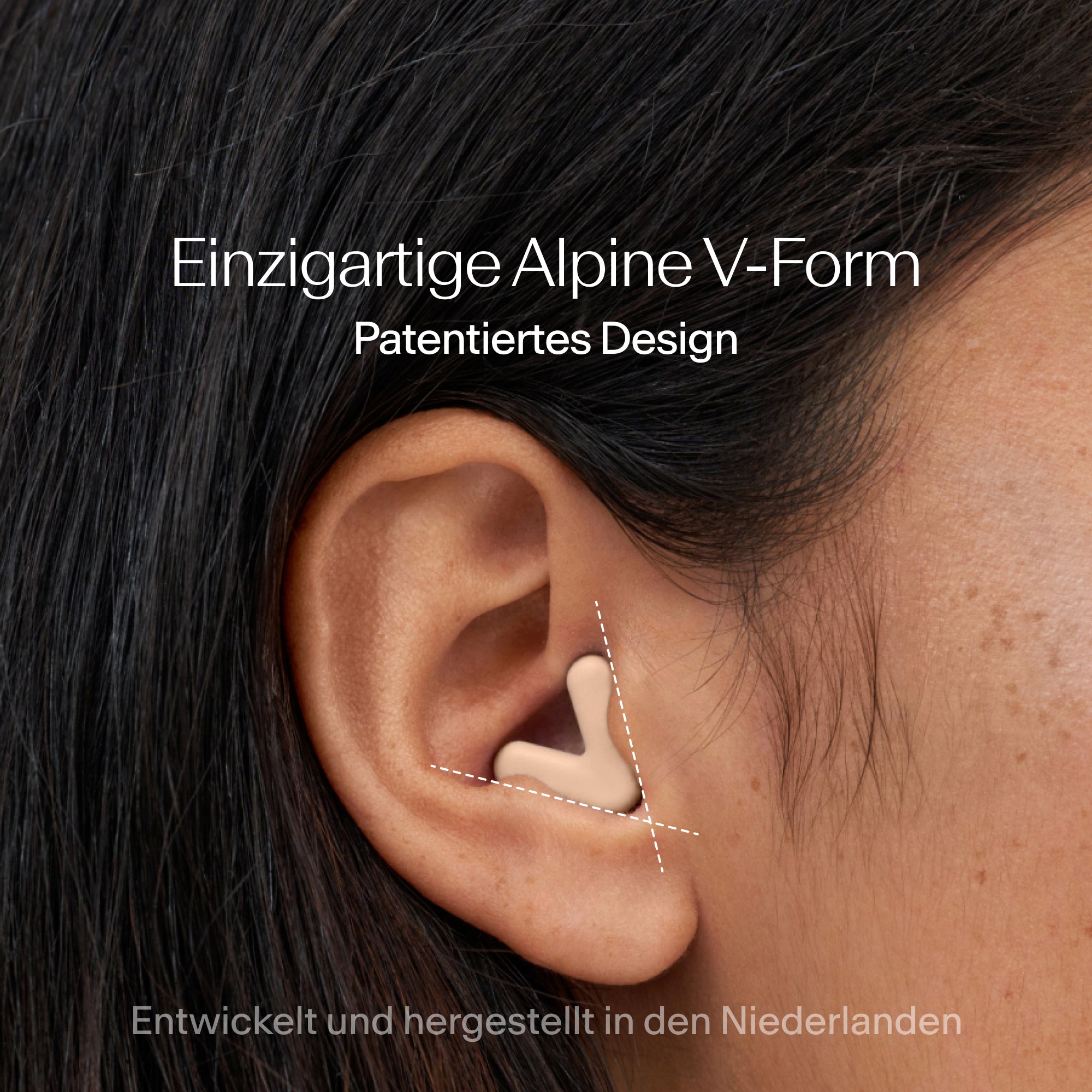 Alpine Silence Ohrstöpsel in Beige mit angenehmem Sitz im Ohr 