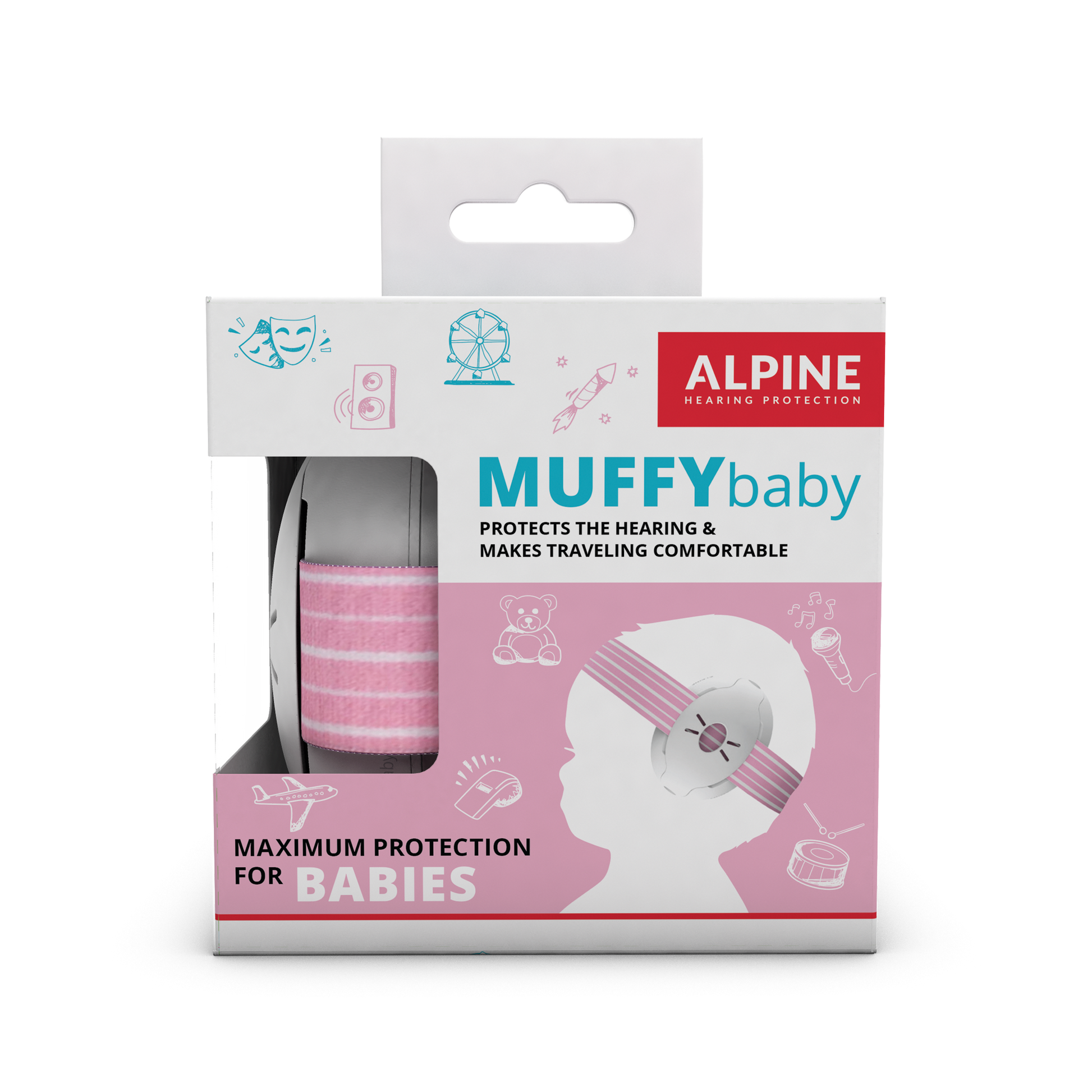 Alpine Muffy casque anti-bruit enfants - rose