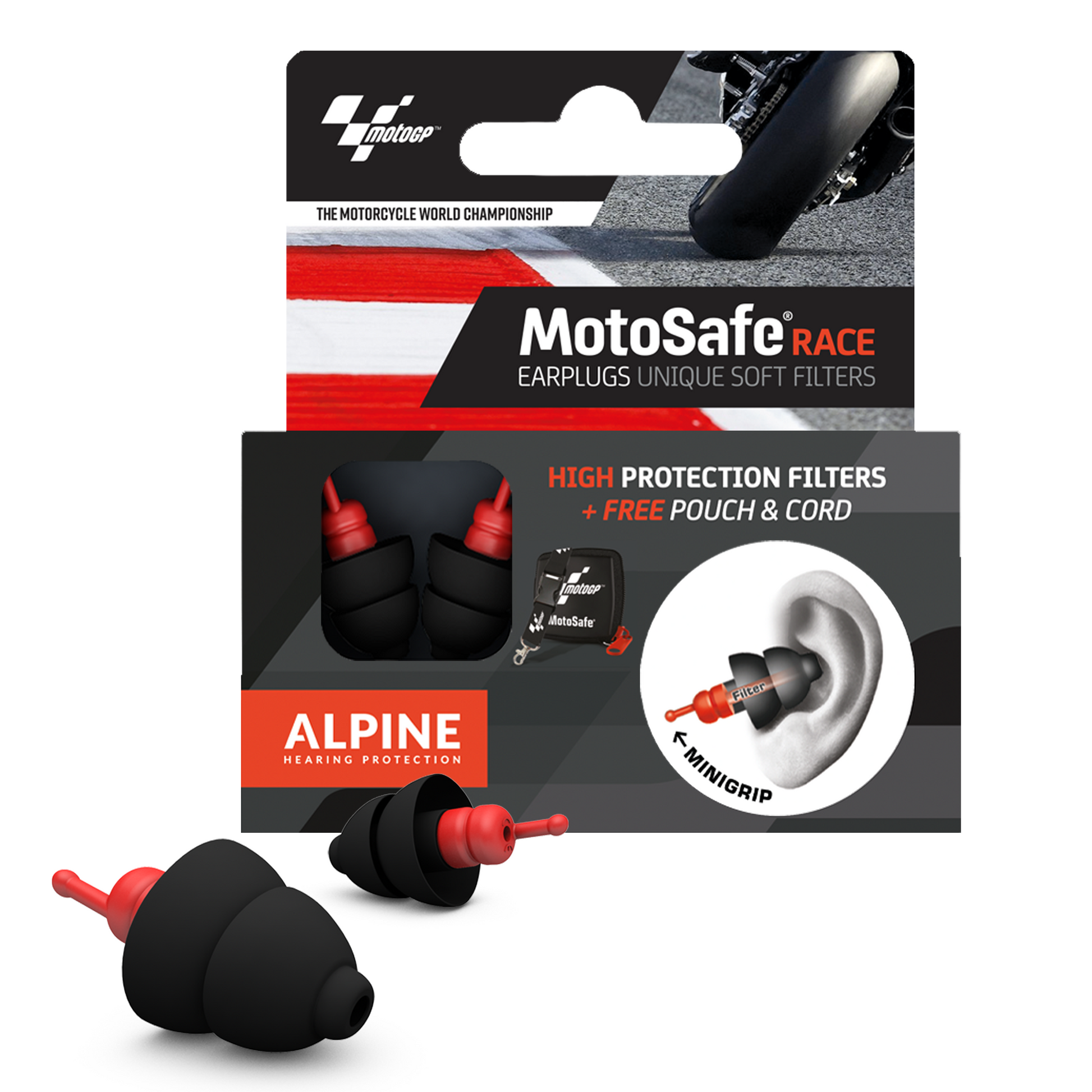Casque Anti Bruit Radio FM Officiel Moto GP EarFun Pro Course Motos